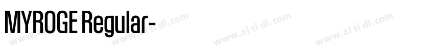 MYROGE Regular字体转换 MYROGE Regular字体转换
